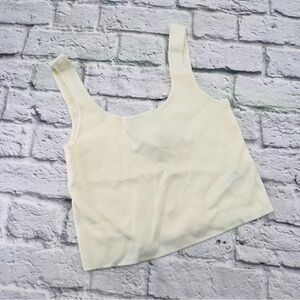 NWT The Drop Angelica Women's Cream Tank Top Size M Whisper White Crop